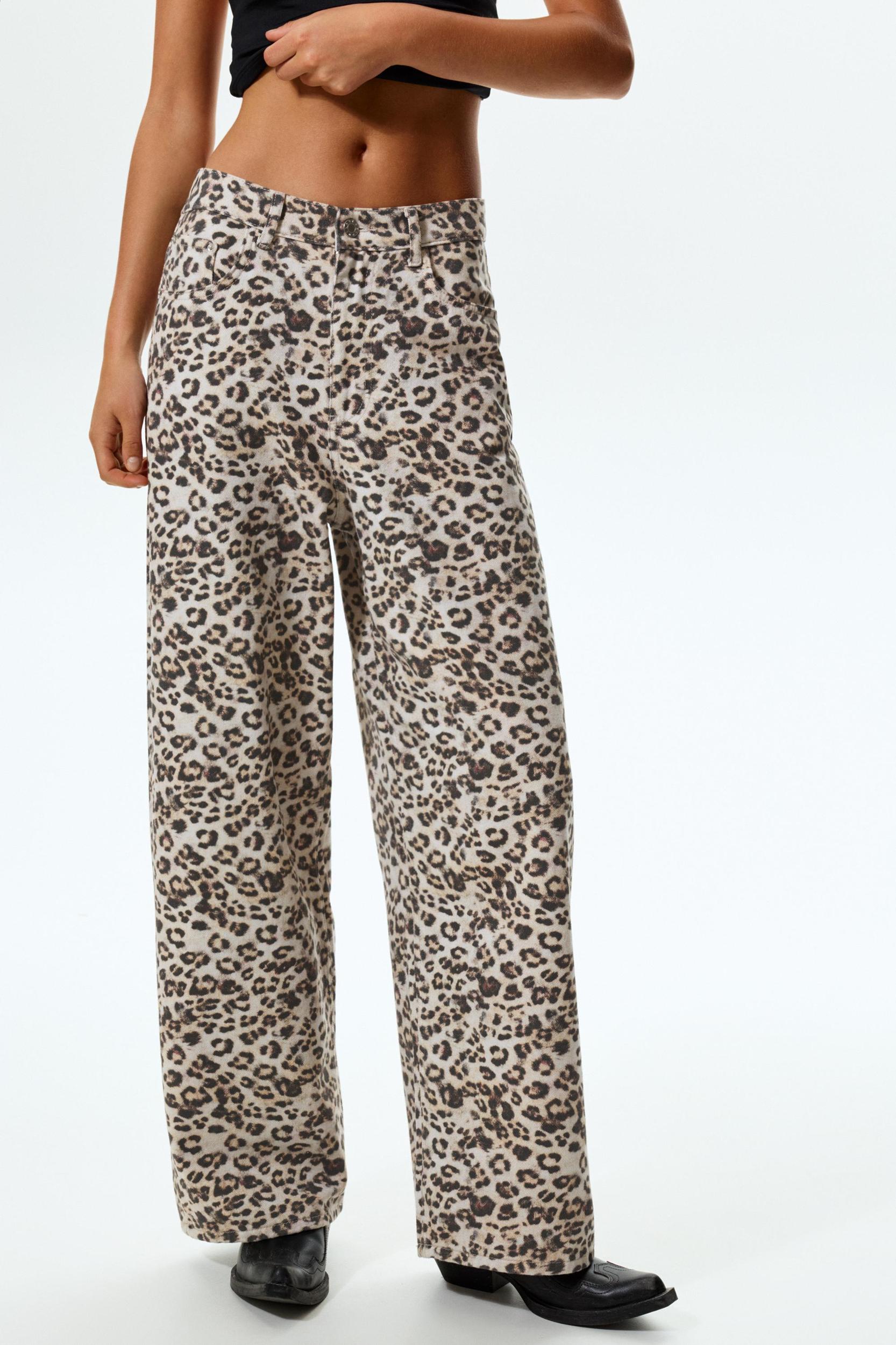 STWD leopard print baggy jeans Product Image