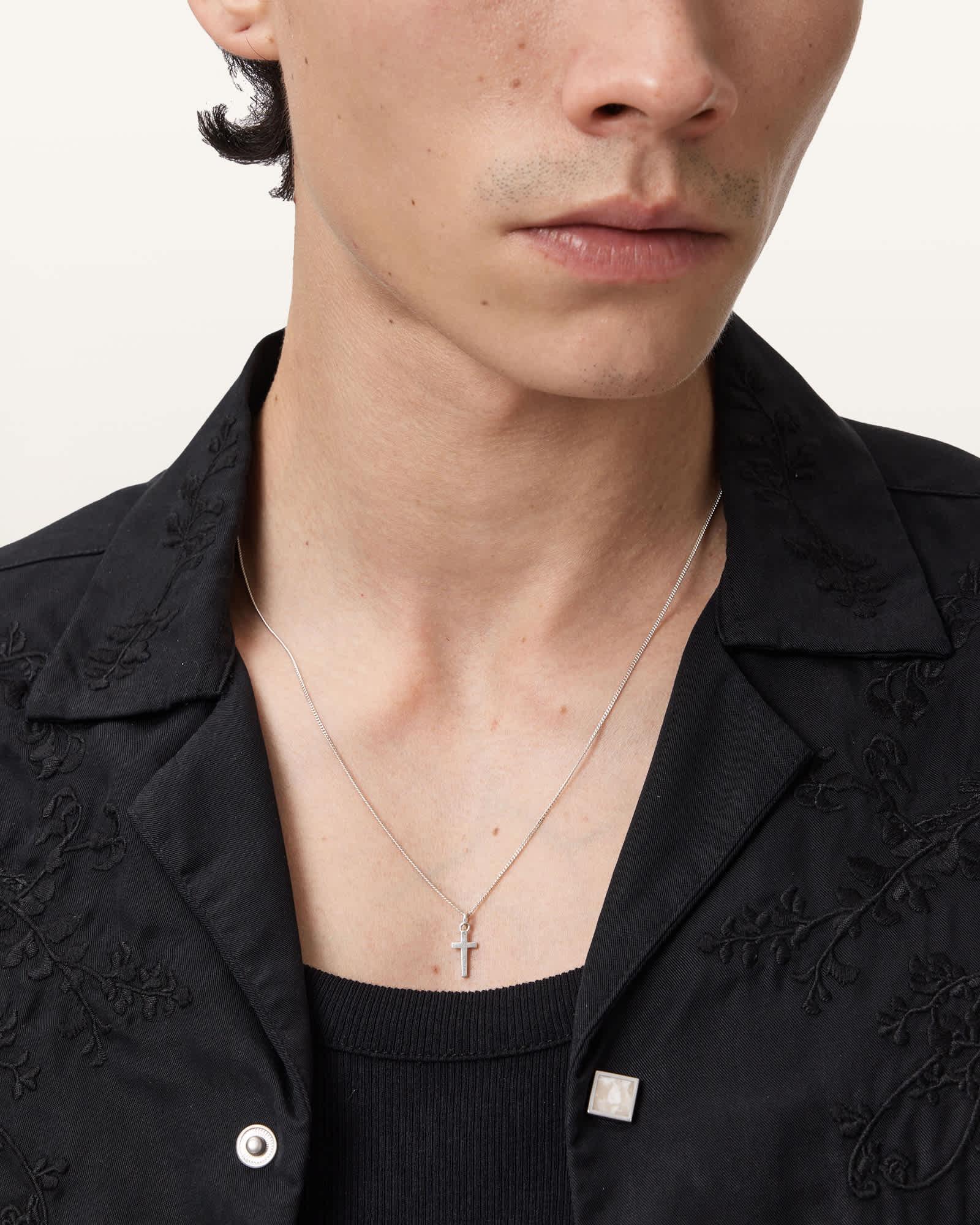 Nellie Pave Earrings WARM SILVER | ALLSAINTS US Product Image