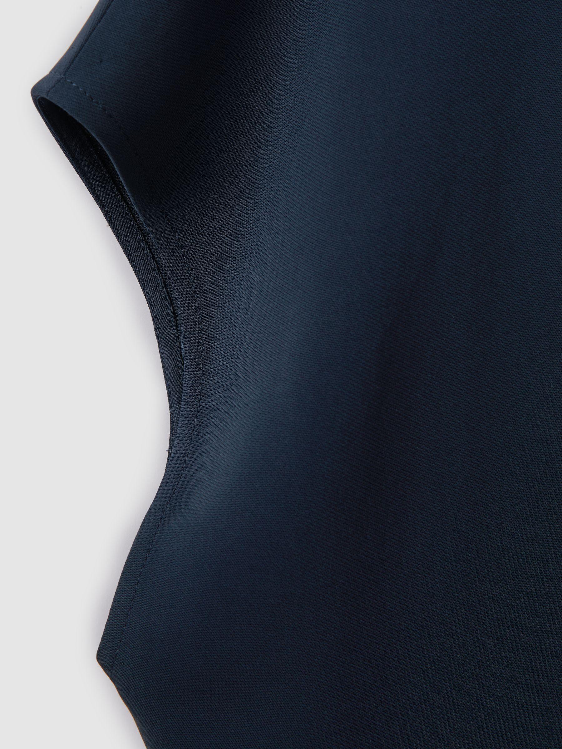 Ruched Bodycon Midi Dress in Navy Product Image