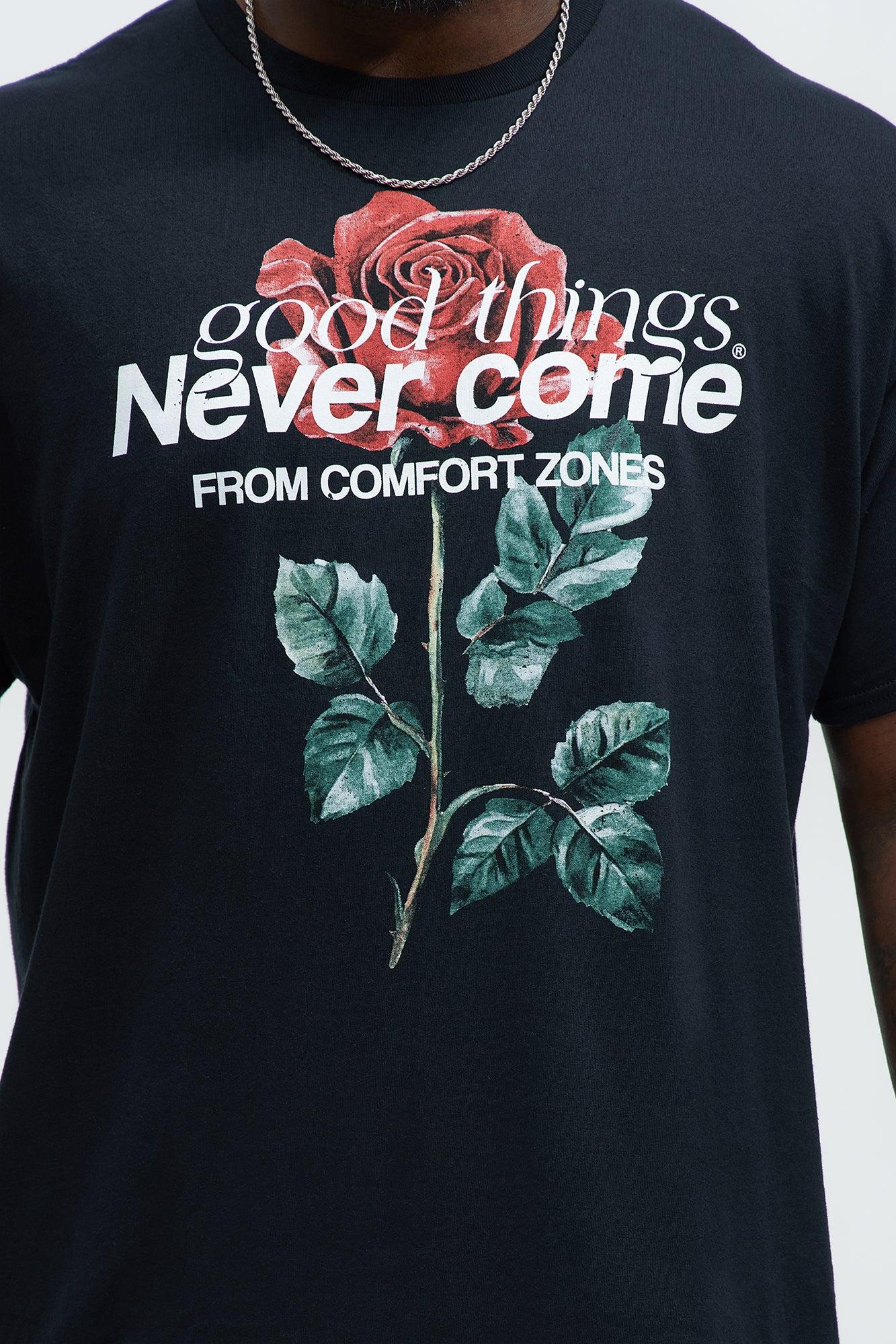 Good Things Never Come Short Sleeve Tee - Black Product Image
