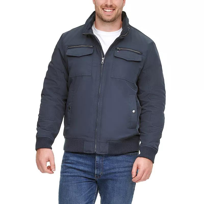 Big & Tall Tommy Hilfiger Midweight Water Resistant Performance Bomber Jacket, Mens Product Image
