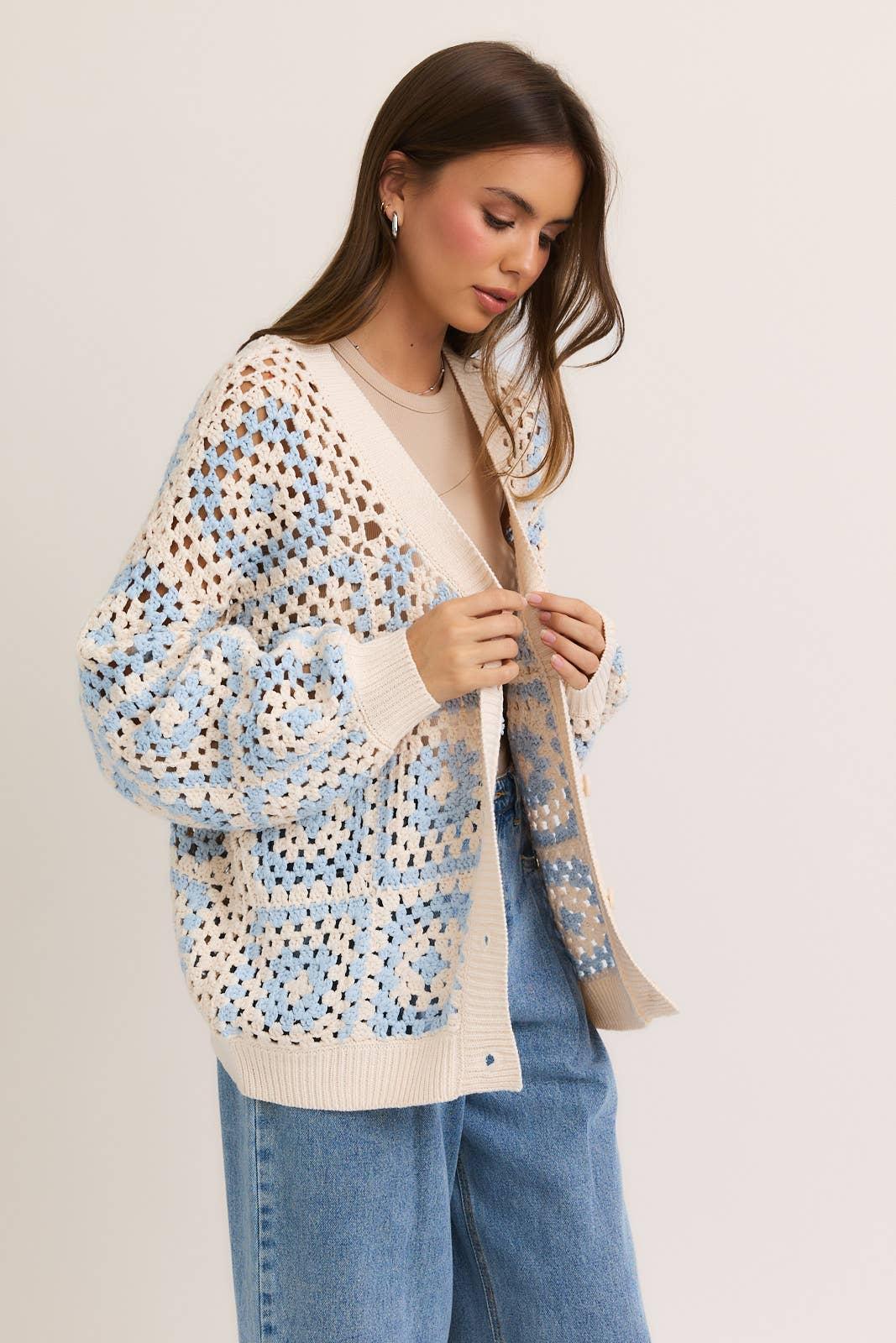 Sky Crochet Cardigan Product Image