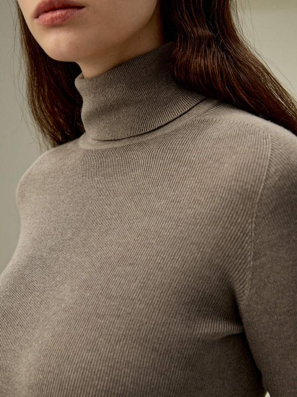 LILYSILK Silk Jumper Women'S - Brown Silk and Cashmere - Comfort Insulating Jumpers L Product Image