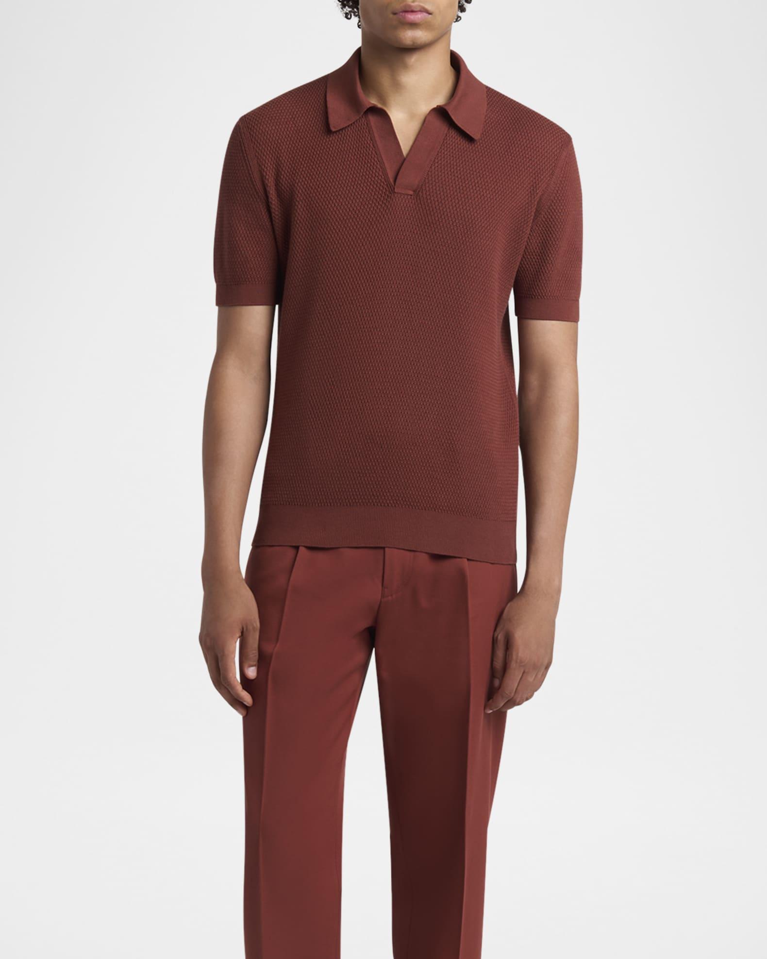 Men's Textured Johnny Polo Sweater Product Image