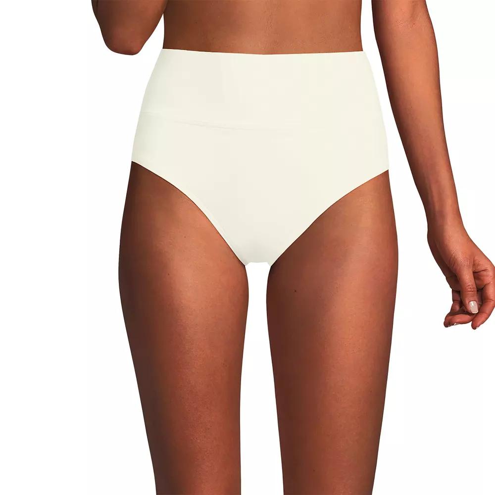 Women's Lands' End Chlorine Resistant Fold Over High Waisted Bikini Bottoms,  Product Image