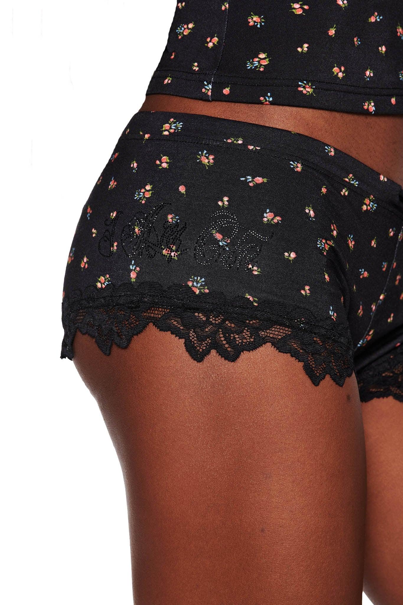 CELESTE TOP - BLACK : DITSY FLORAL Product Image