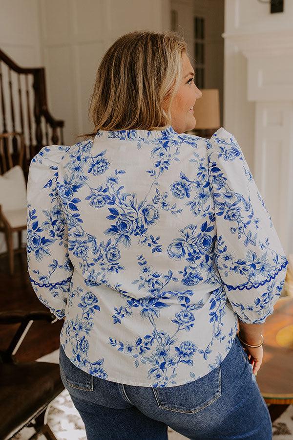 Santorini Bliss Floral Top Curves Product Image