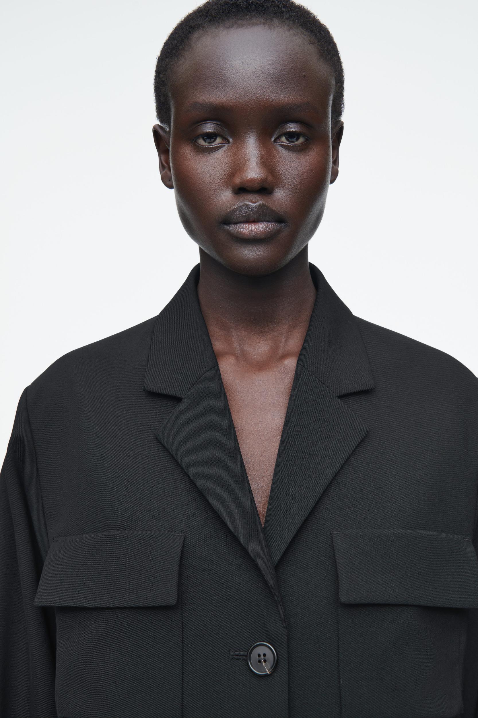 RELAXED SINGLE-BREASTED UTILITY BLAZER Product Image