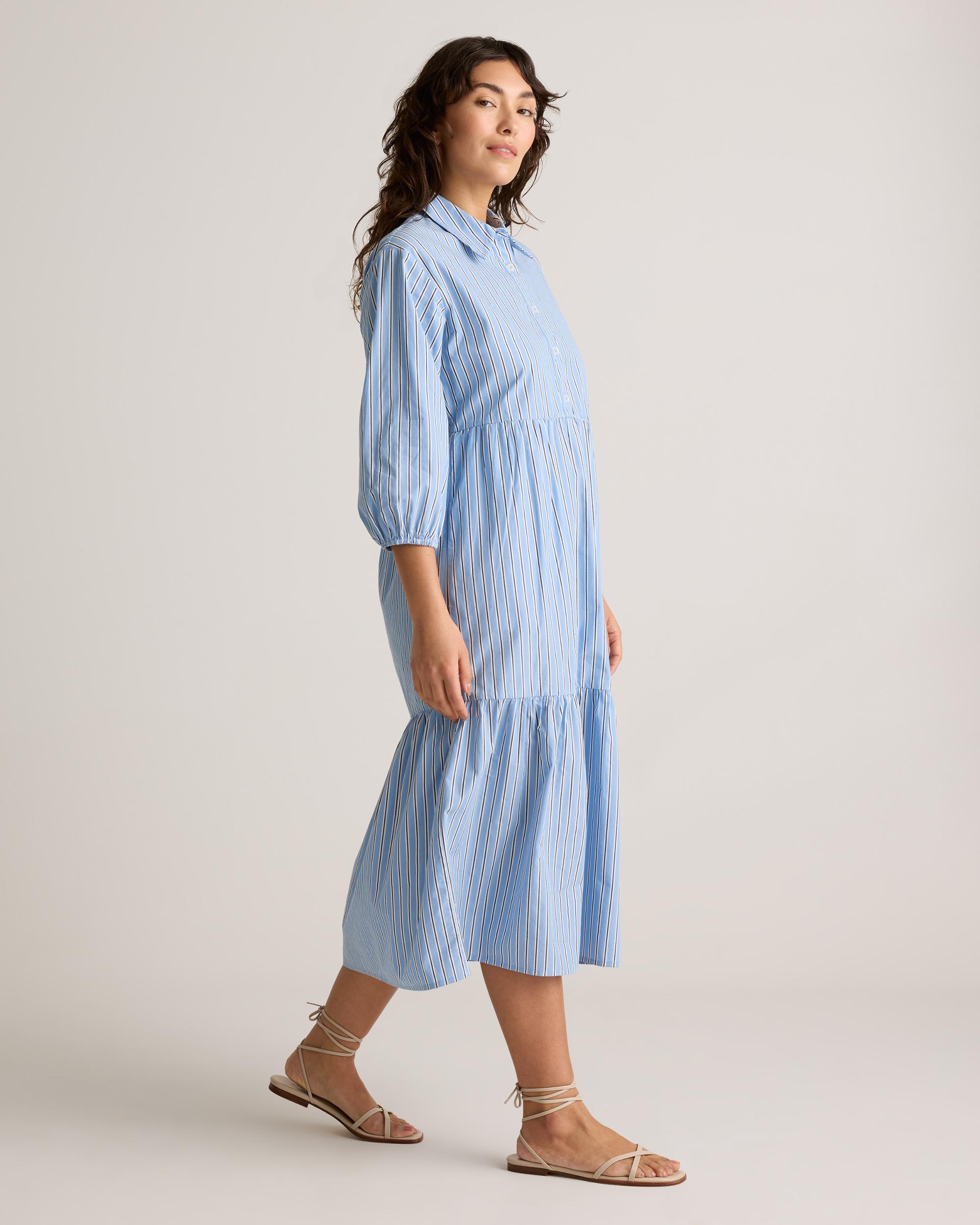 Quince | Women's Poplin Midi Tunic Dress Organic Cotton Product Image