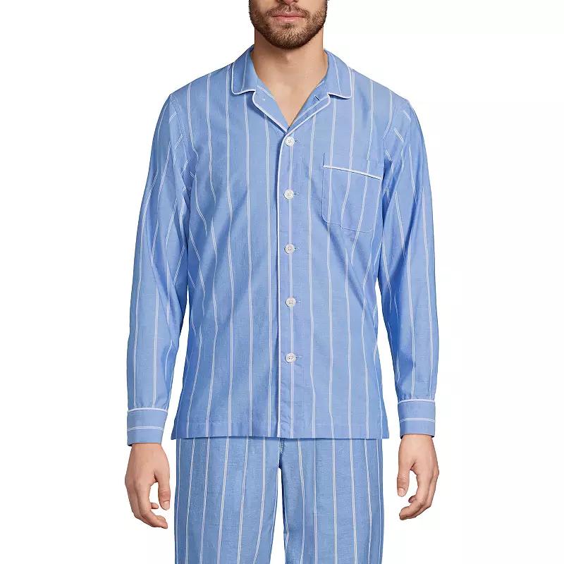 Men's Lands' End Broadcloth Pajama Sleep Shirt,  Product Image