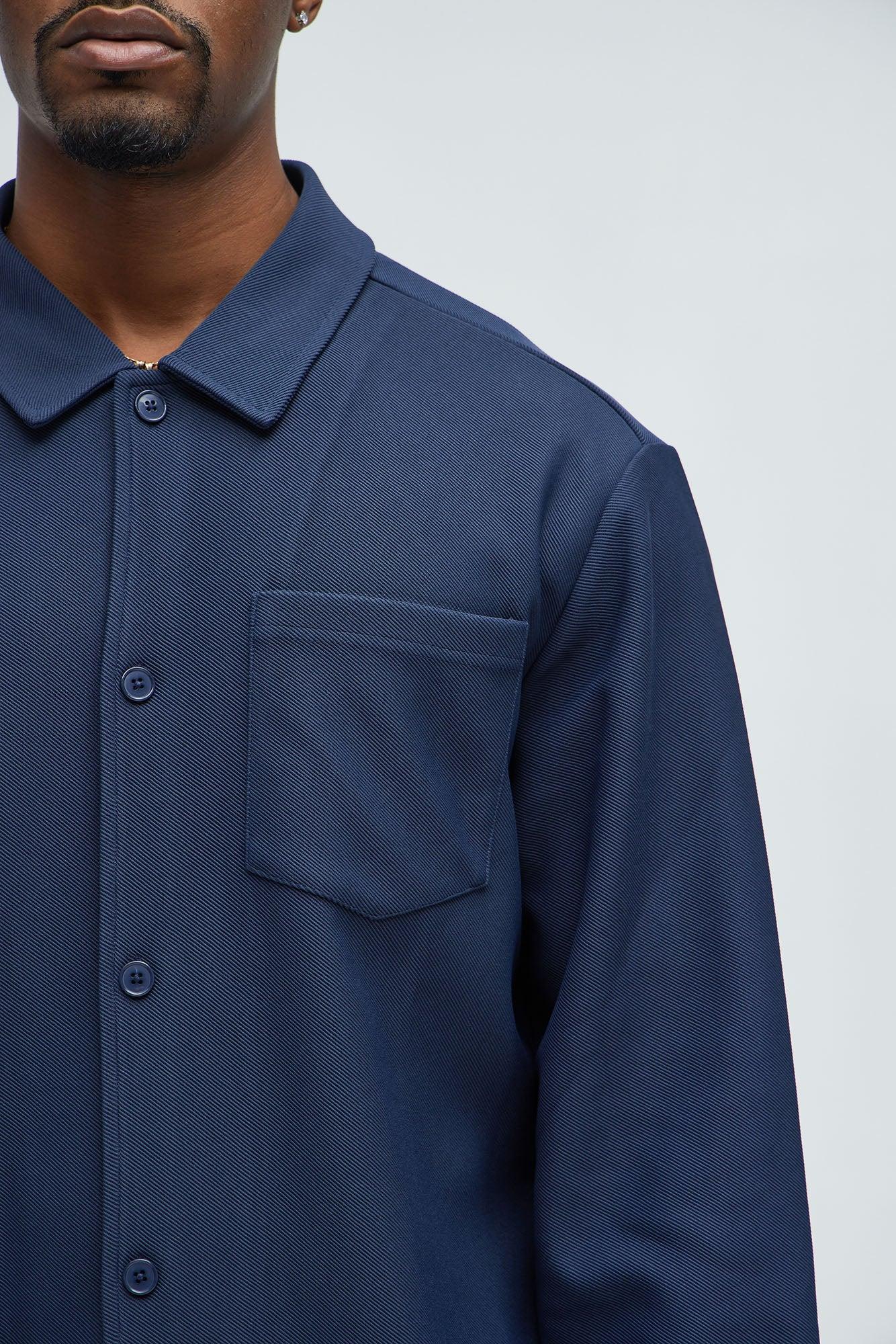 Turner Pocket Button Up Shirt - Navy Product Image