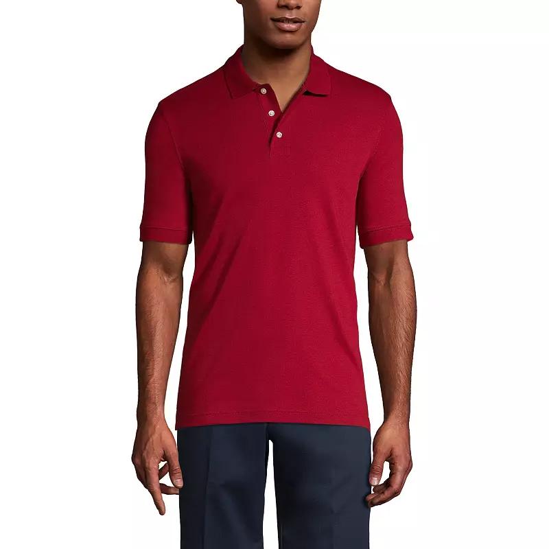 Men's Lands' End Short Sleeve Interlock Polo Shirt,  Product Image