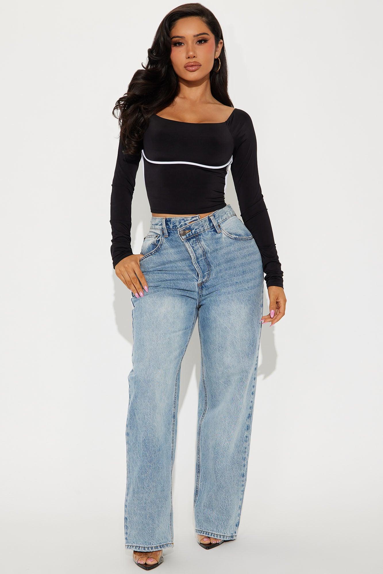 Sienna Long Sleeve Top - Black Product Image