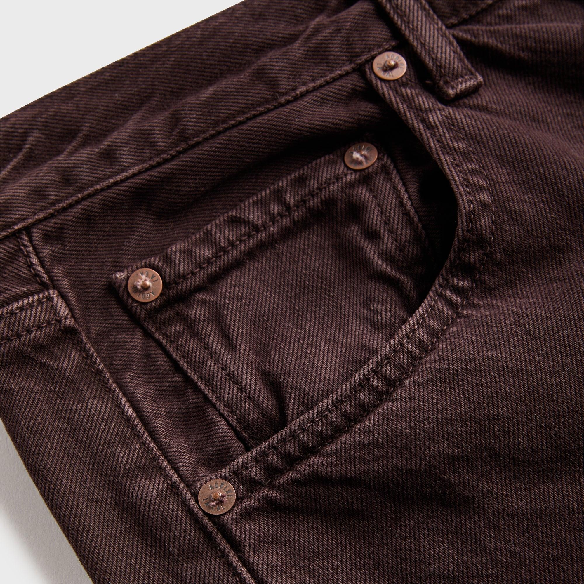 Agolde Ren High Rise Wide Leg Ankle Jean - Sloe Berry Female Product Image