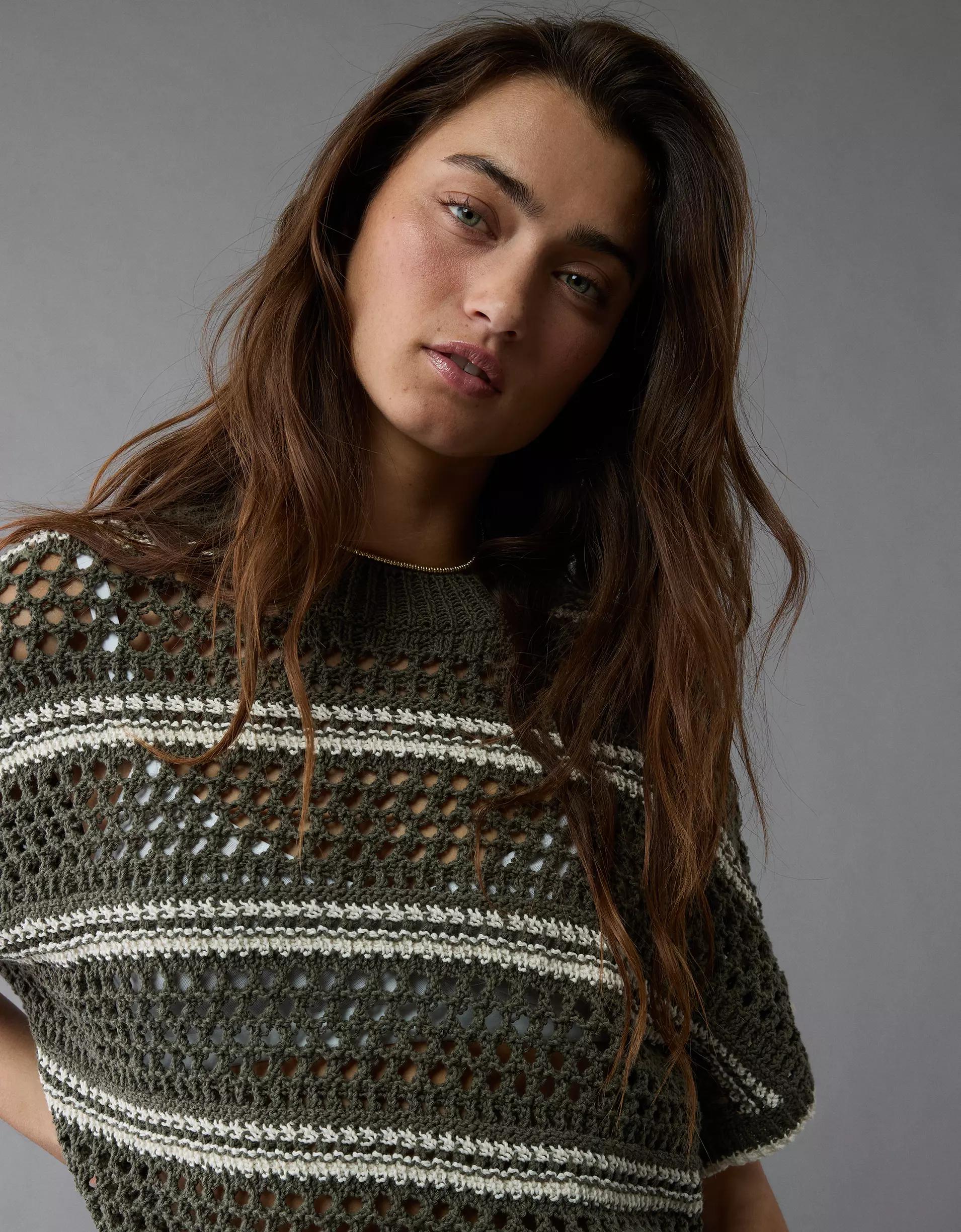 AE Cropped Sweater T-Shirt Product Image