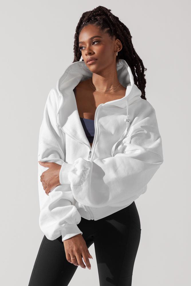 Zip Cloud Hoodie - Ivory Product Image