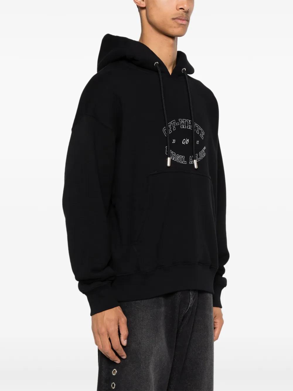 logo-print cotton hoodie Product Image