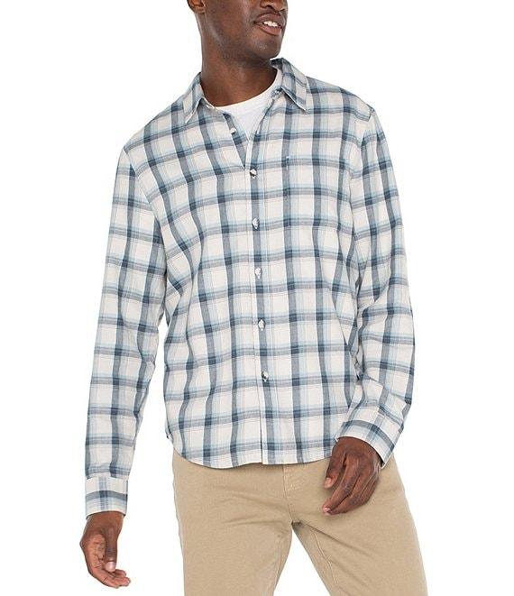 Liverpool Los Angeles Long Sleeve Button-Up Plaid Shirt Product Image