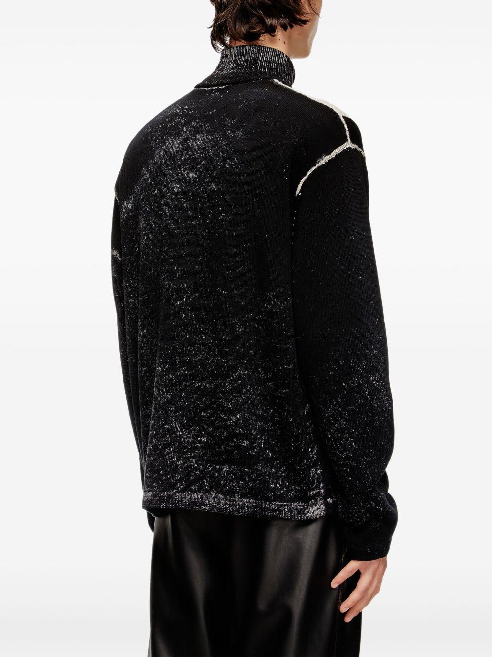 striped zip-up bomber jacket Product Image