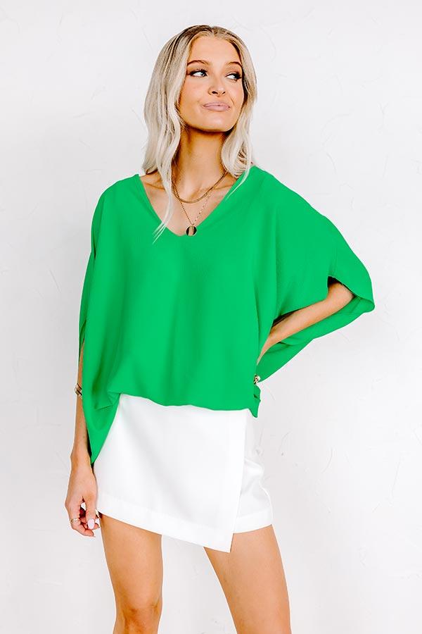 Be My Muse Top in Kelly Green Product Image