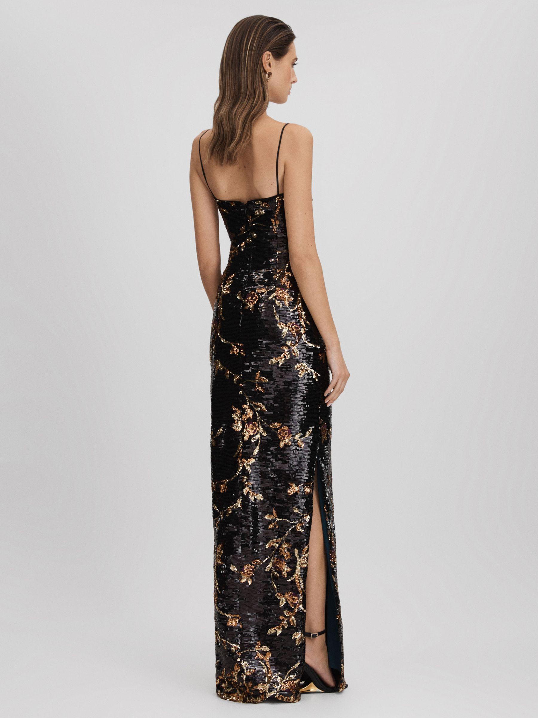 Halston Sequin Maxi Dress in Multi Product Image