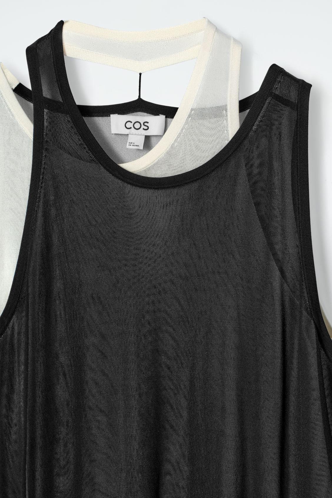 LAYERED KNITTED MIDI DRESS Product Image