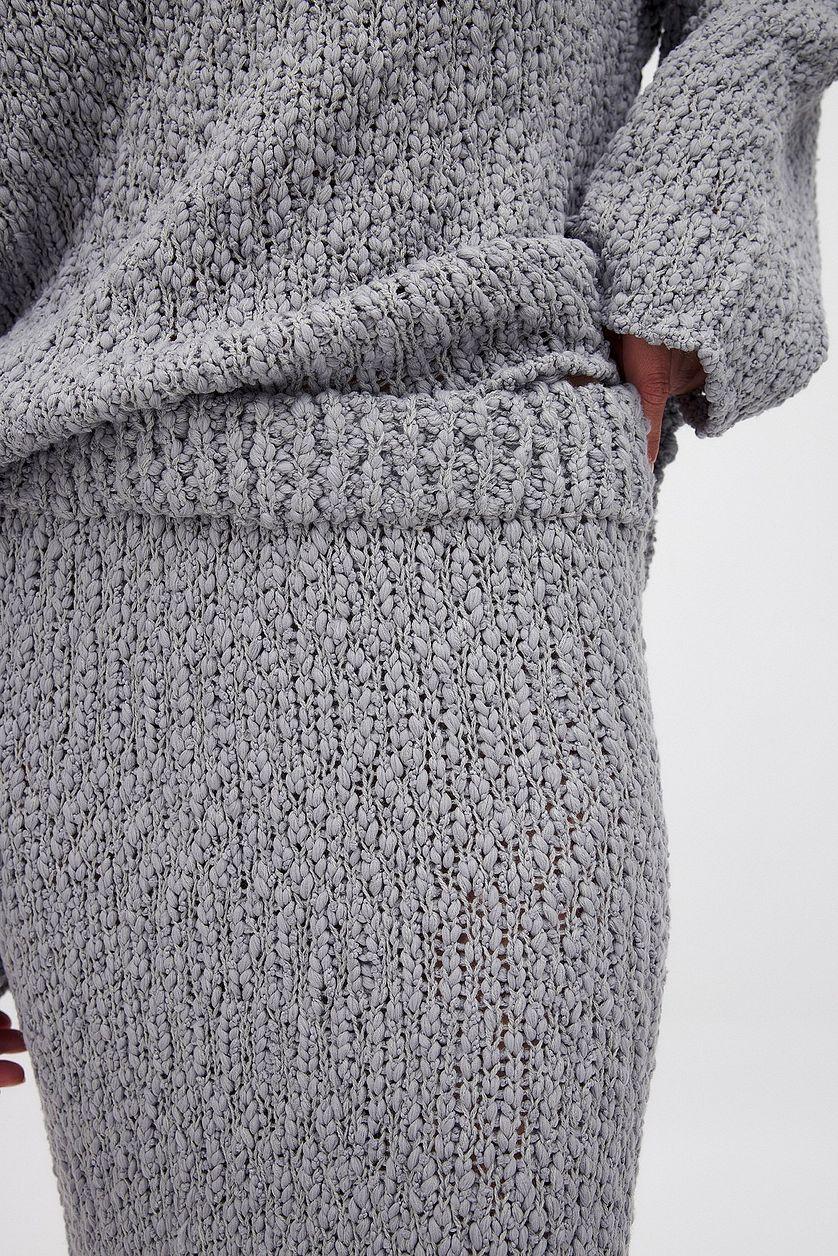 Structured Knitted Maxi Skirt Product Image