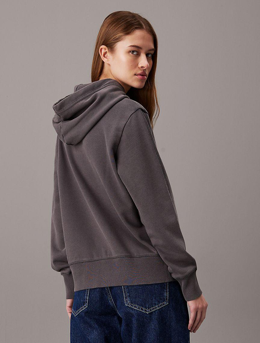 Washed Monogram Logo Relaxed Hoodie Product Image