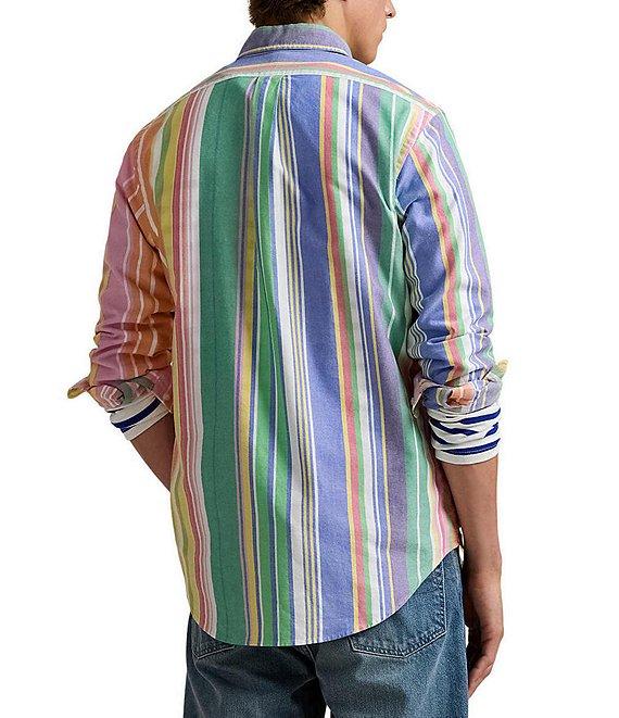 Polo Ralph Lauren Classic Fit Striped Oxford Long Sleeve Woven Shirt Product Image