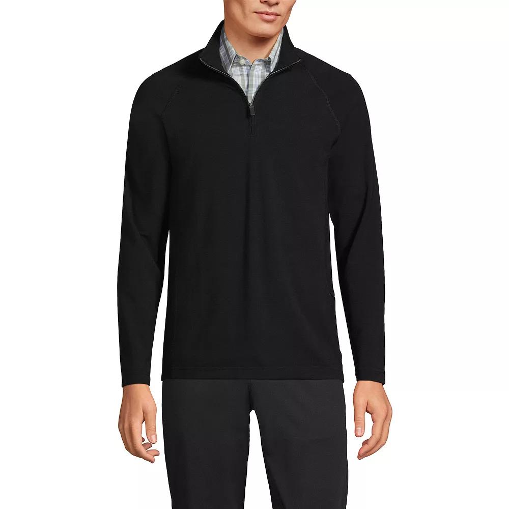 Big & Tall Lands' End Long Sleeve French Terry Quarter Zip Sweatshirt, Men's,  Product Image