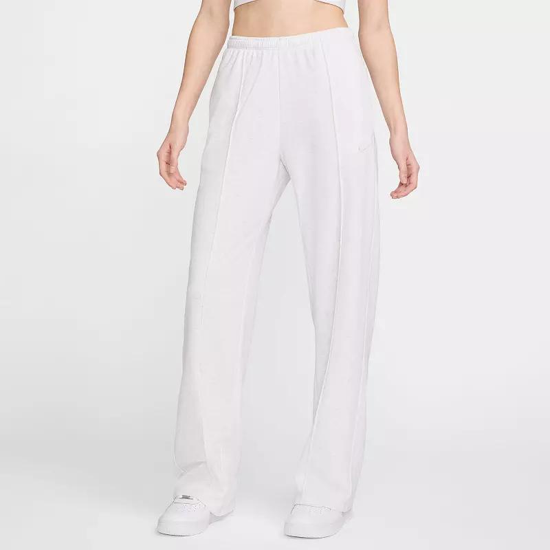 Womens Nike Sportswear Chill Terry Mid-Rise French Terry Open-Hem Sweatpants | HF6457-051 Product Image