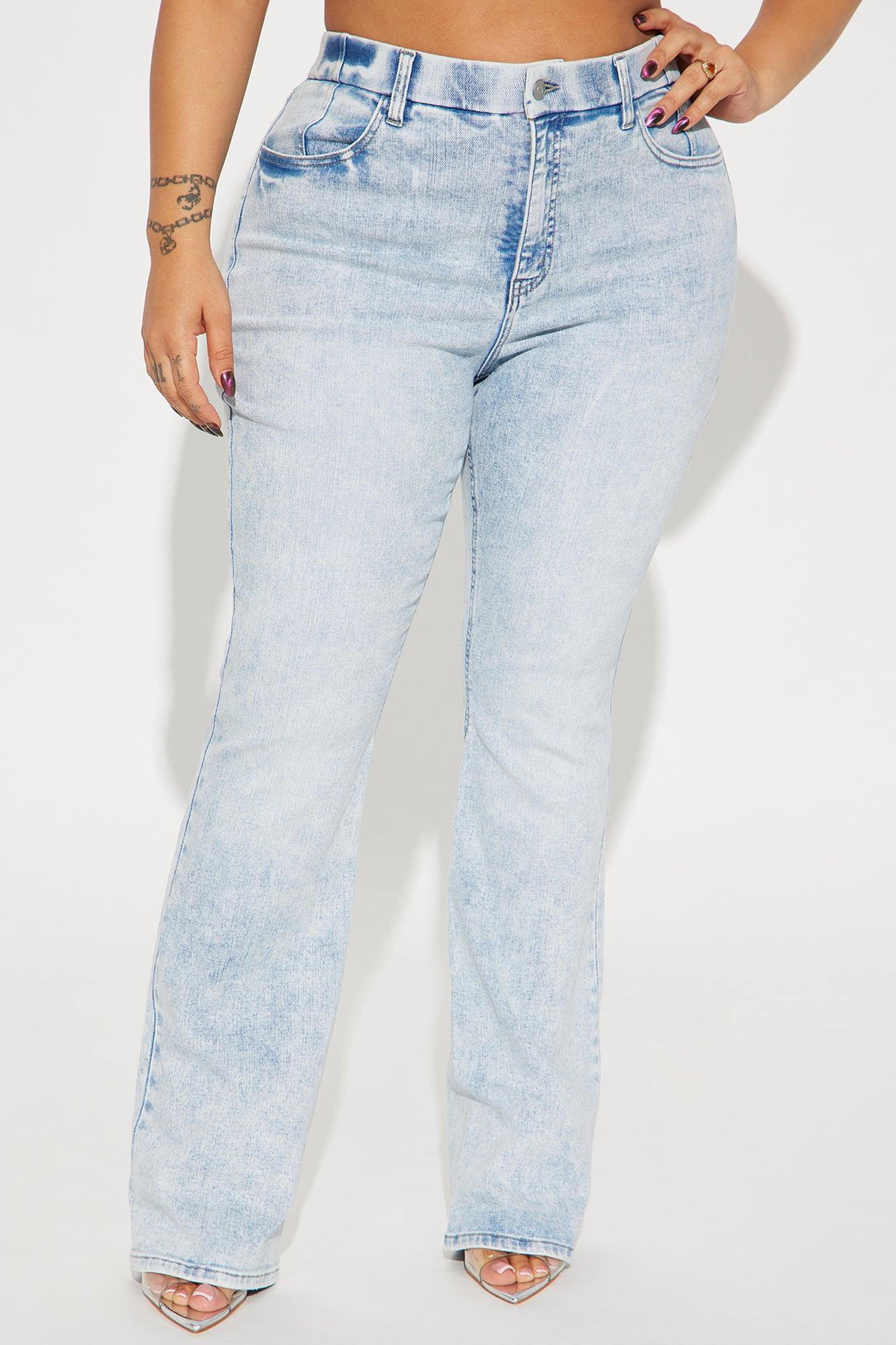 She Stands Out Tummy Control Bootcut Jeans - Light Wash Product Image