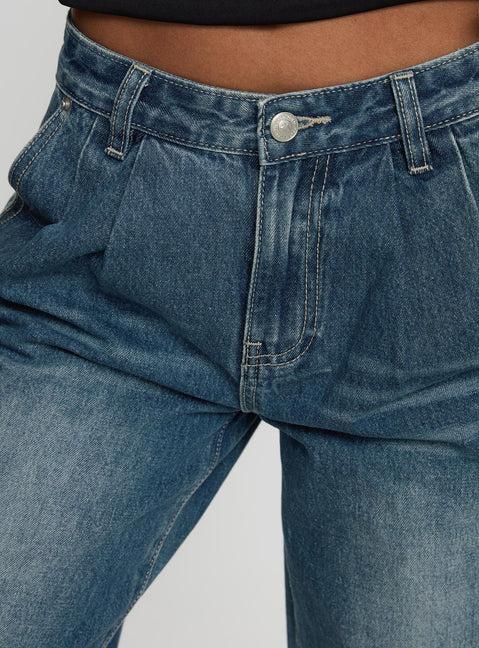 Laguardia Wide Leg Jeans Dark Blue Wash Product Image