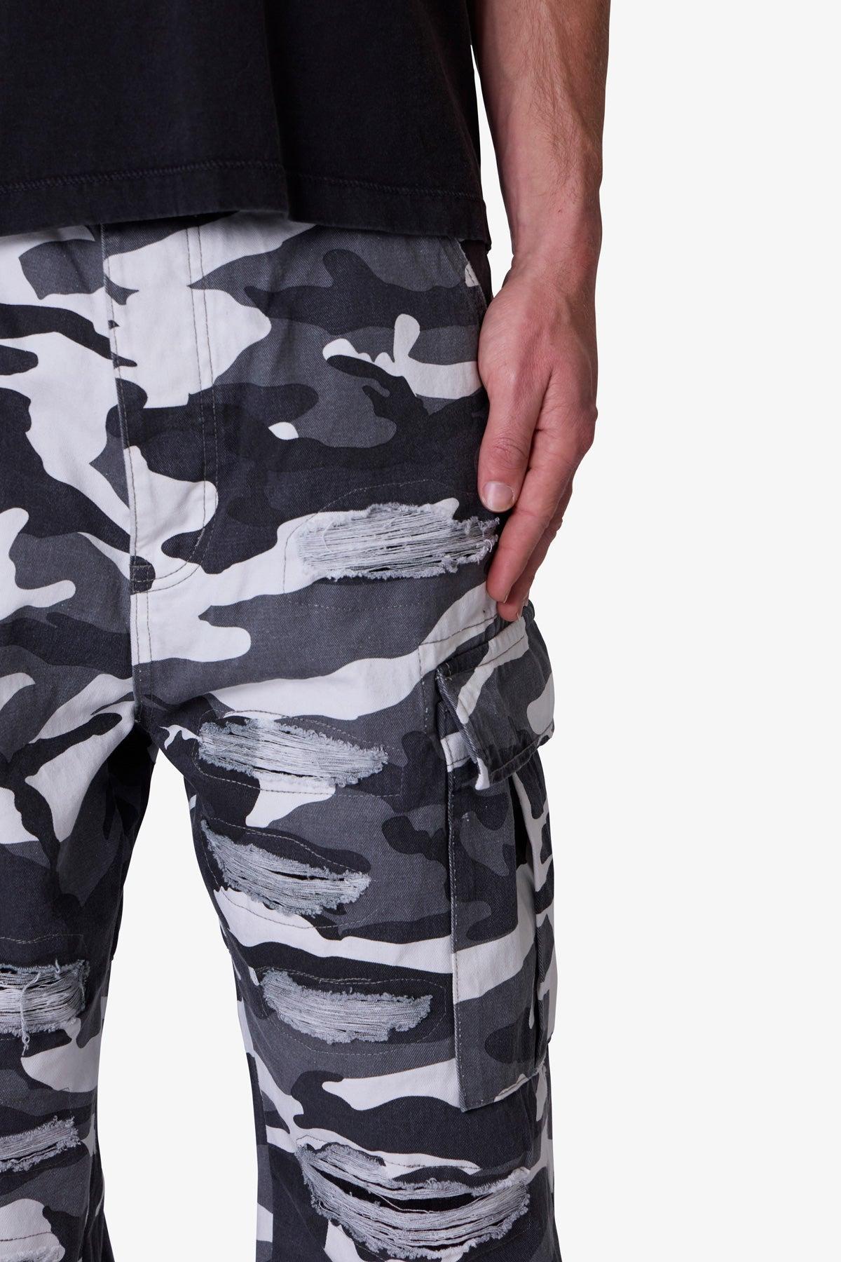 Ultra Baggy Skated Cargo Pants - Black/White Product Image