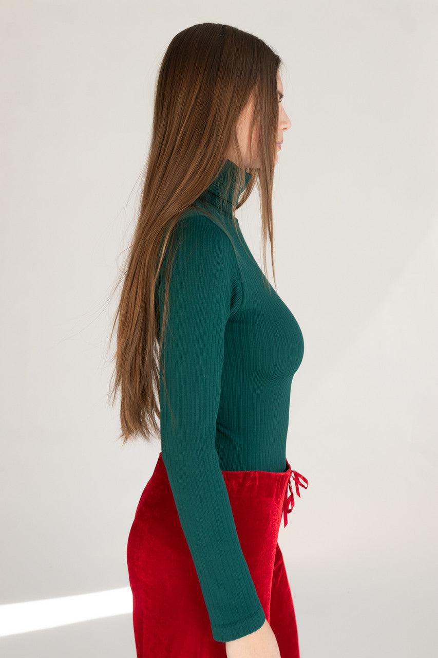 Seamless Ribbed Turtleneck Product Image