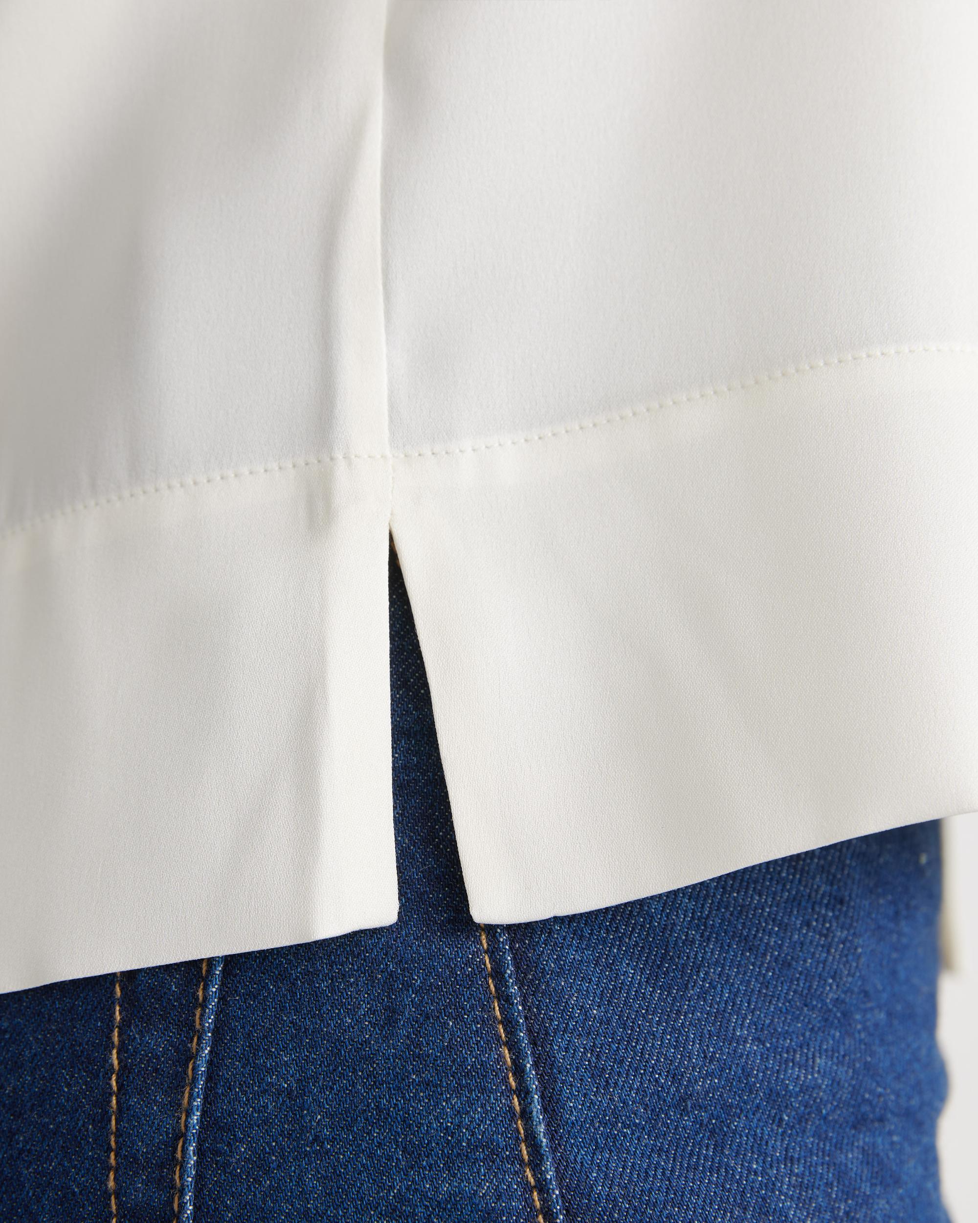 Quince | Women's Washable Stretch Silk Short Sleeve Notch Collar Blouse Size XS, Mulberry Silk Product Image