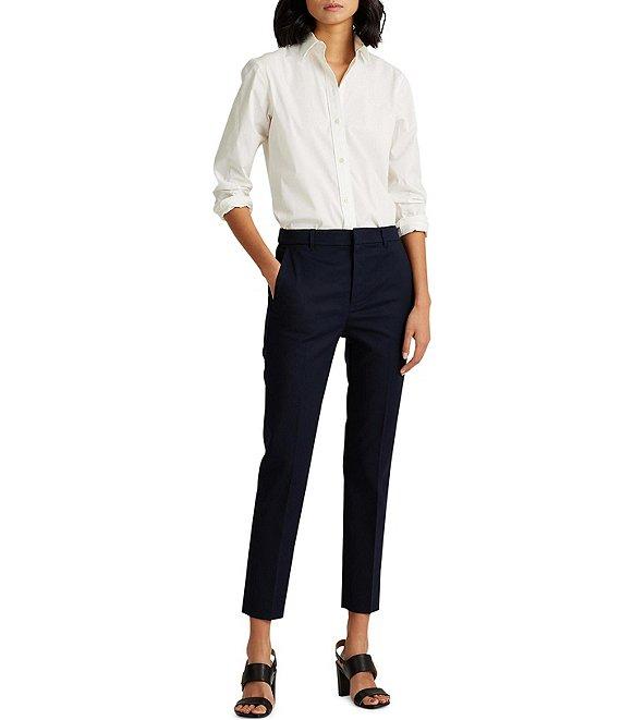 Lauren Ralph Lauren Stretch Mid Rise Skinny Leg Pants Product Image