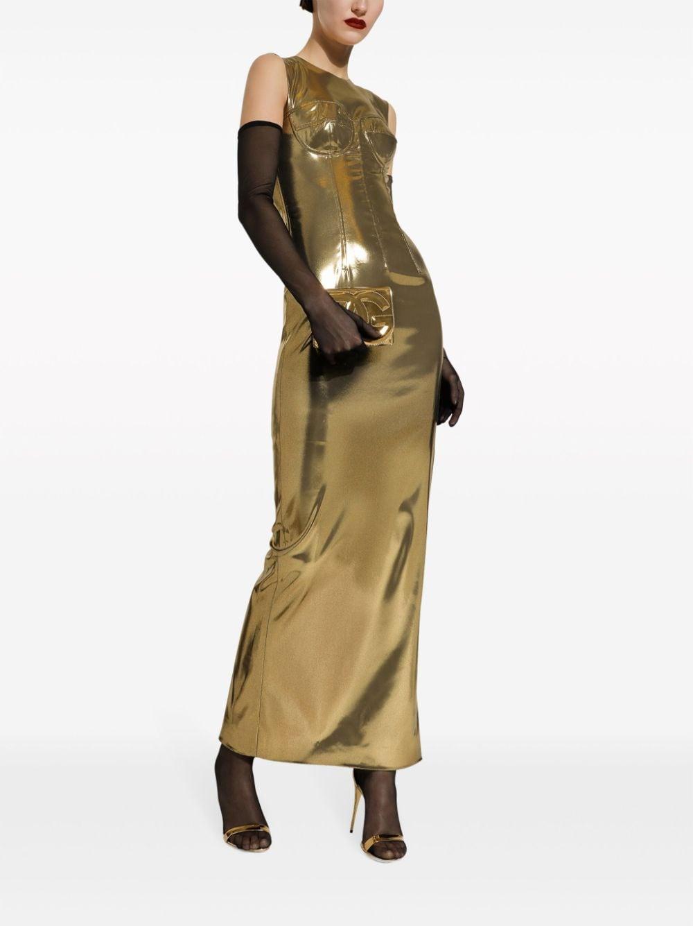 metallic bustier maxi dress Product Image