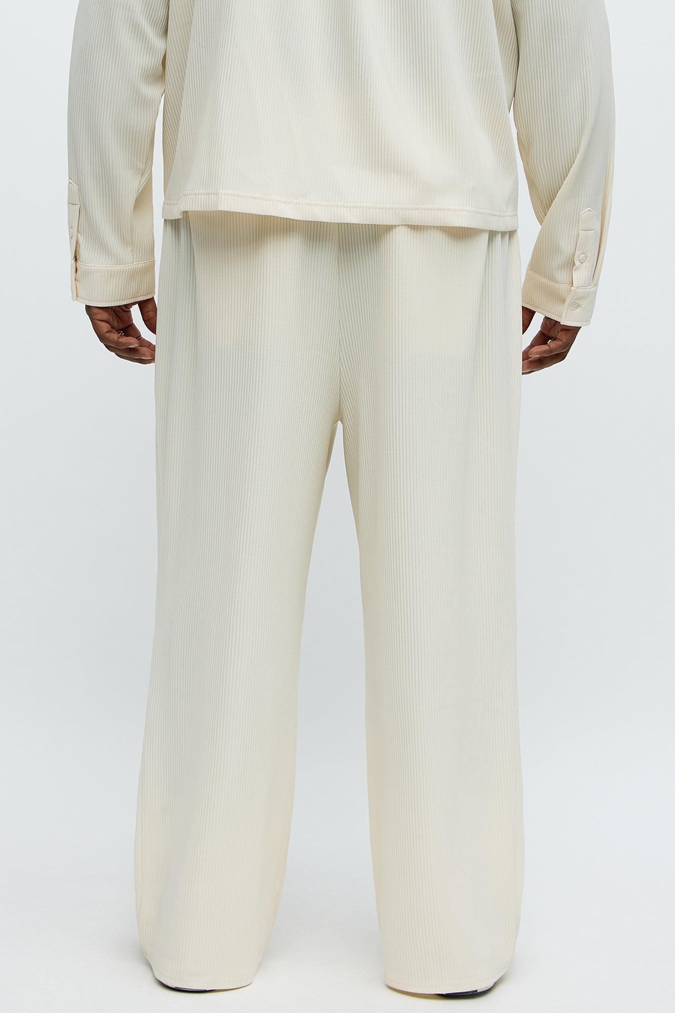 Show Up Baggy Elastic Waist Pant - Off White Male Product Image