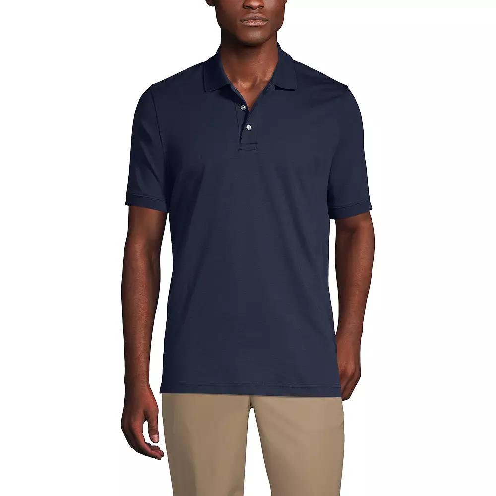 Big & Tall Lands' End School Uniform Short Sleeve Interlock Polo, Men's,  Product Image