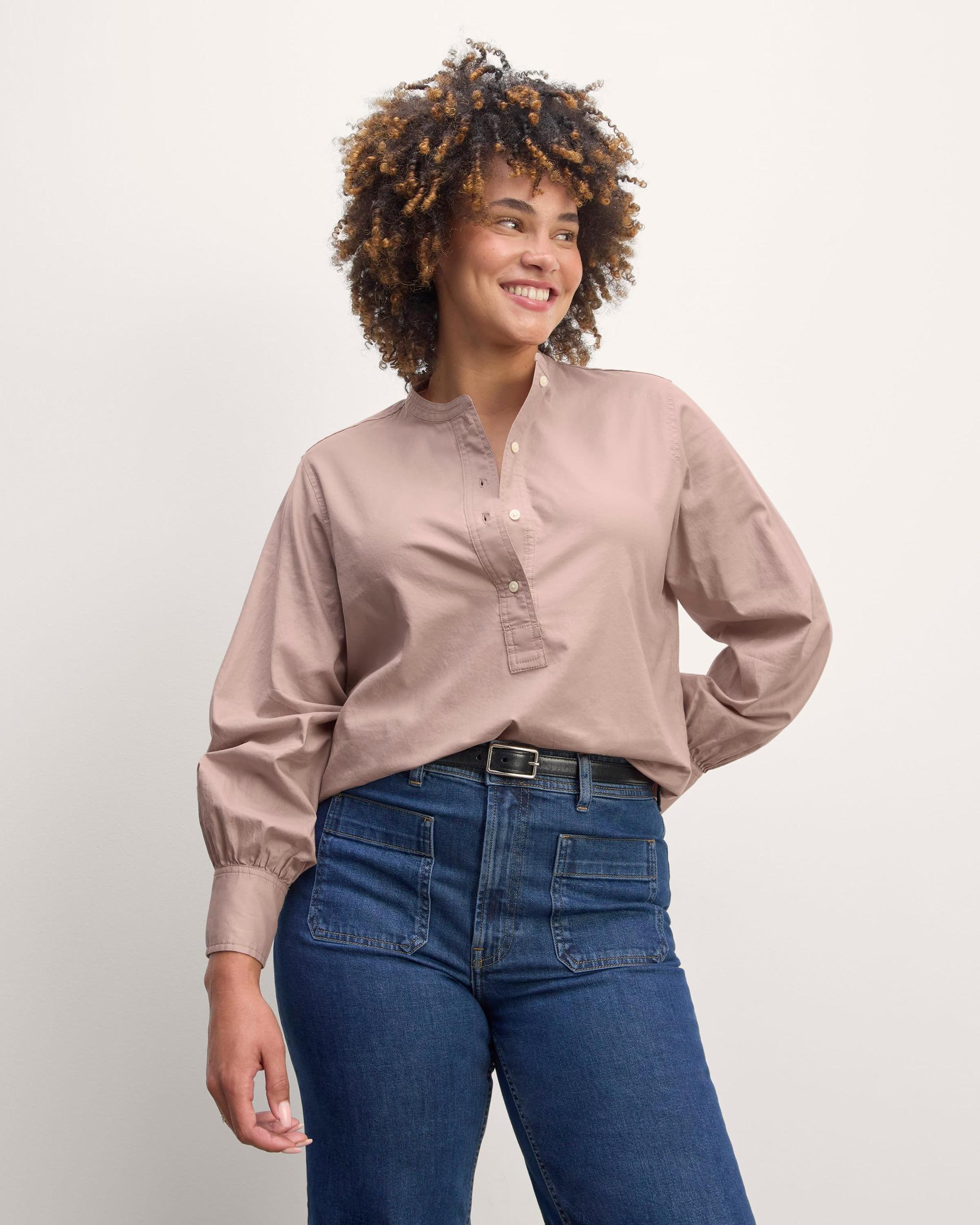 Womens Henley Shirt in Silky Cotton by Everlane Product Image