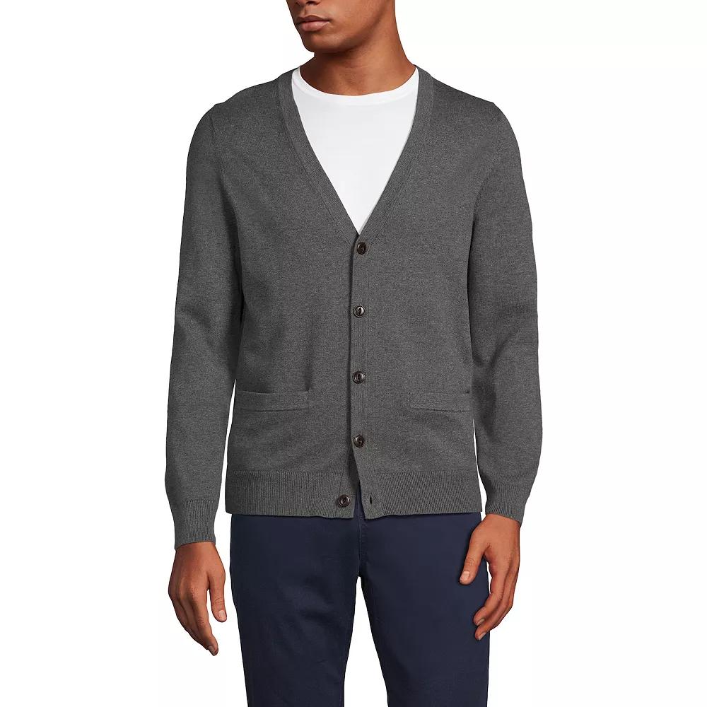 Big & Tall Lands' End Cotton Cardigan, Men's,  Product Image