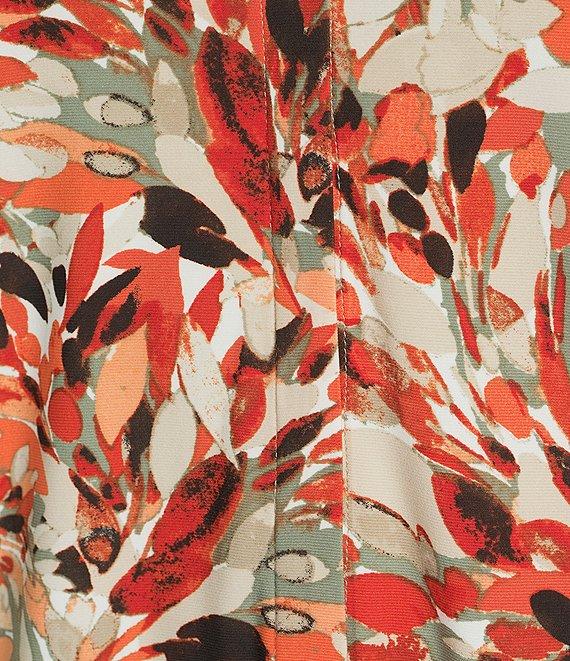 Kasper Printed Pleat V-Neck Sleeveless Top Product Image