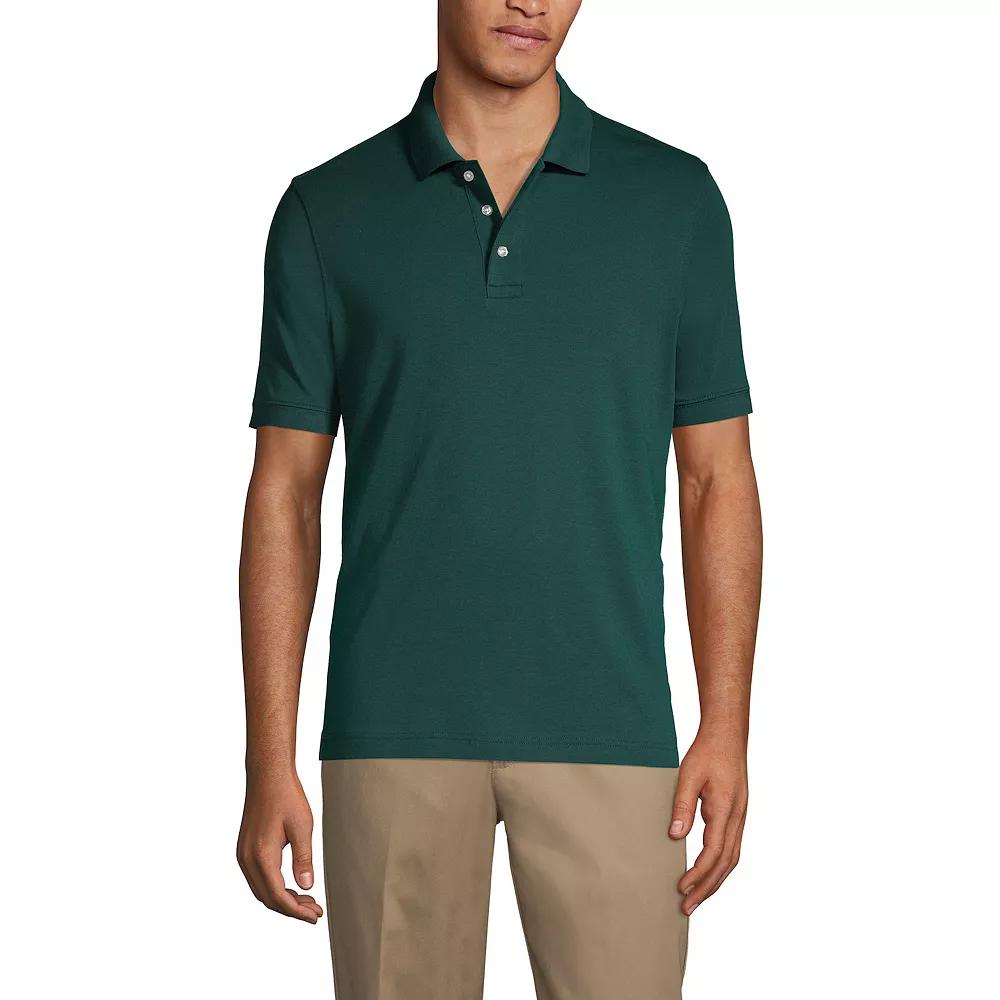 Big & Tall Lands' End School Uniform Short Sleeve Interlock Polo, Men's,  Product Image