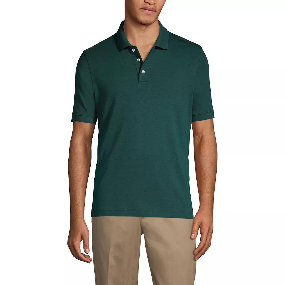 Men's Lands' End Short Sleeve Interlock Polo Shirt,  Product Image