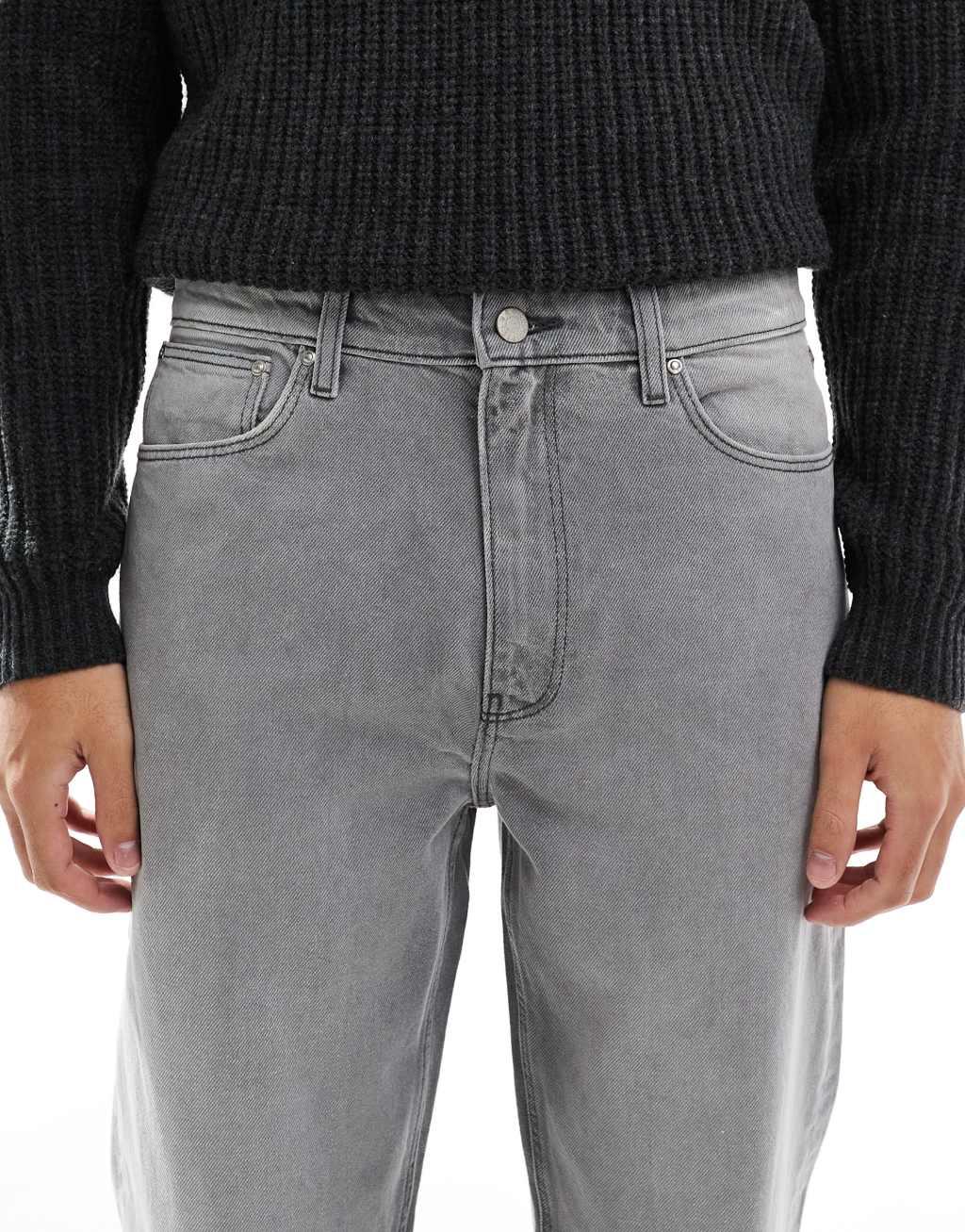 ASOS DESIGN straight fit jeans in gray Product Image