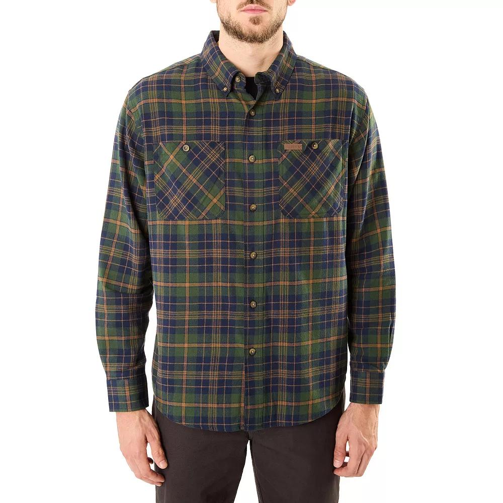 Men's Smith's Workwear Regular-Fit Two-Pocket Flannel Button-Down Shirt,  Product Image