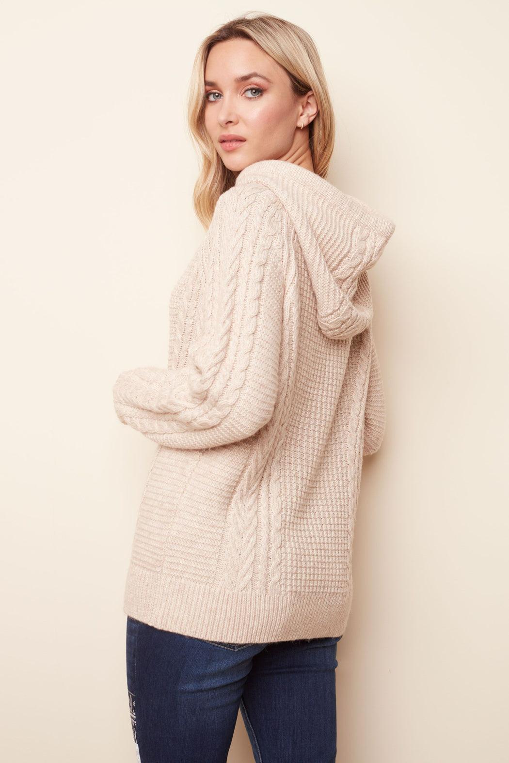 Hooded Raglan Sweater Product Image