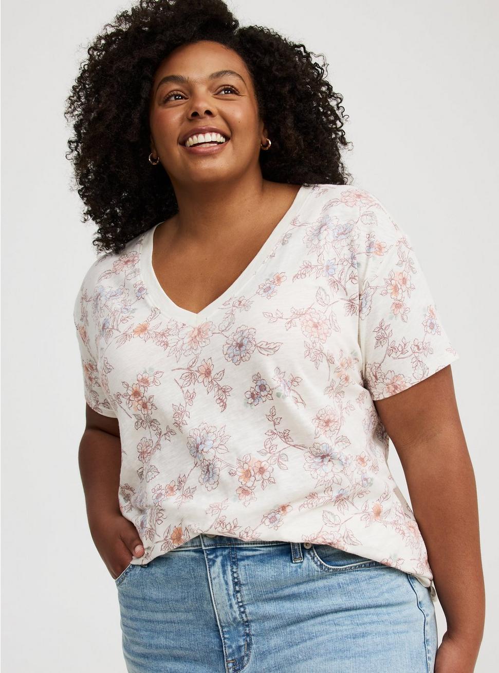 Heritage Slub Relaxed V-Neck Tee Product Image