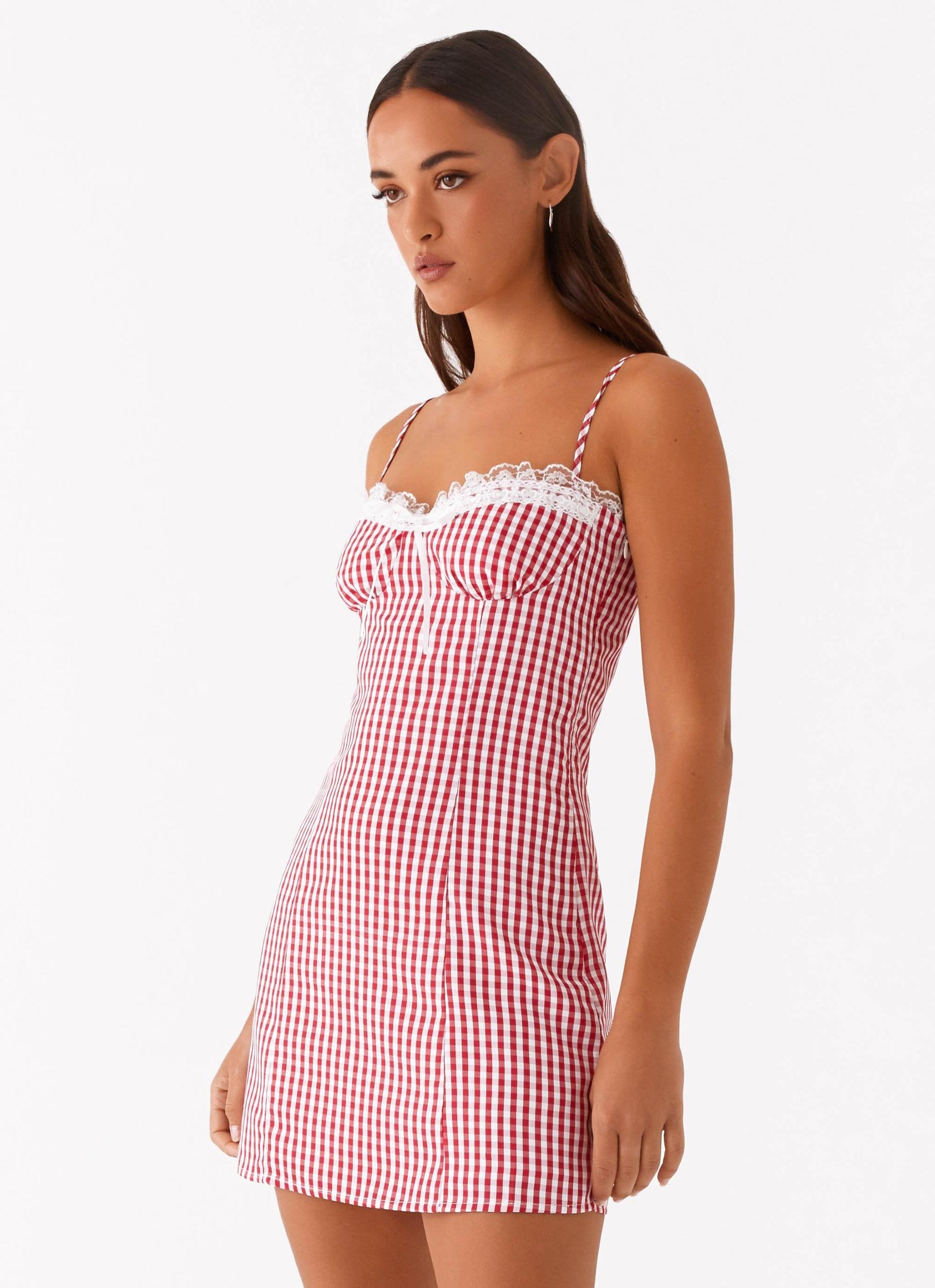 Bellissima Bustier Mini Dress - Red Product Image